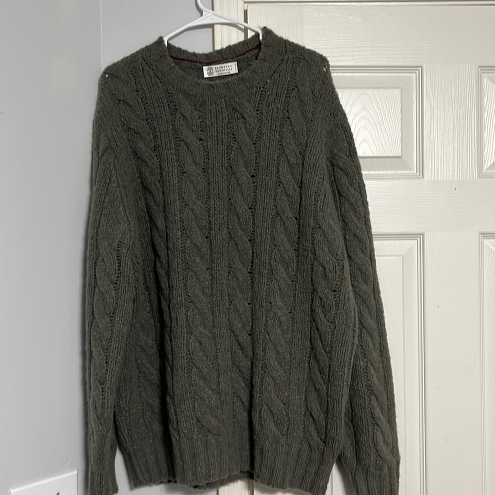 Brunello Cucinelli Authentic Cashmere Cable Knit Sweater